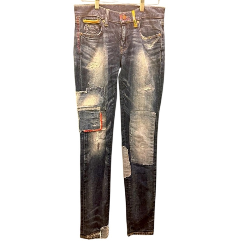 Polo Patchwork Distressed Jeans